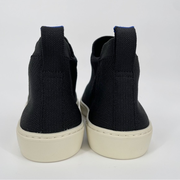 Rothy's The Chelsea Black Hi Top Sneaker Sporty Pull On Shoes Women’s Knit Boot - Picture 8 of 9